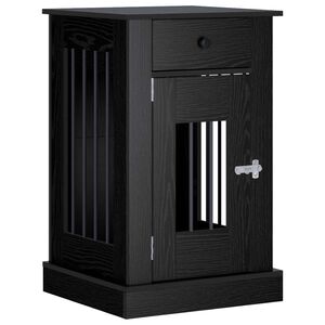 vidaXL Meble na klatkę dla psa Czarny dąb 50 x 47,5 x 80 cm
