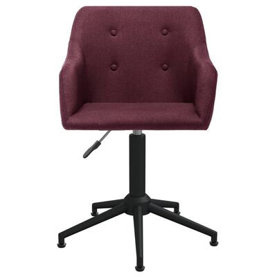vidaXL Obrotowe krzesło stołowe, fioletowe, obite tkaniną