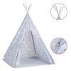 vidaXL Namiot tipi dla dzieci, torba, poliester, szary, 115x115x160 cm