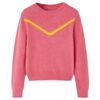 Sweter dziecięcy z dzianiny, brudny r&oacute;ż, 128