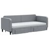 vidaXL Sofa rozsuwana z szufladami, jasnoszara, 80x200 cm, tkanina