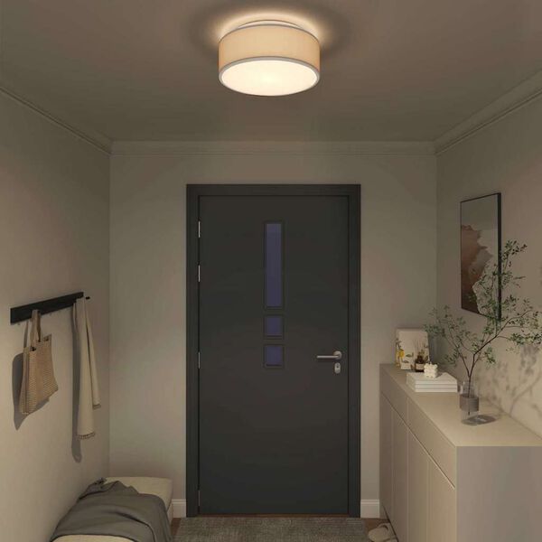 vidaXL Lampa Sufitowa Z reflektorami Szary 38 x 38 x 13,5 cm tkanina