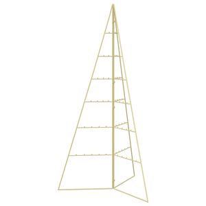 vidaXL Metalowa choinka świąteczna KUOPIO 140 cm Stal złoty