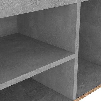 vidaXL Ławka na buty z poduszką, szarość betonu, 80x30x47 cm, płyta