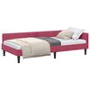 vidaXL Rama ł&oacute;żka narożnego Czerwone wino 100 cm x 200 cm Aksamit