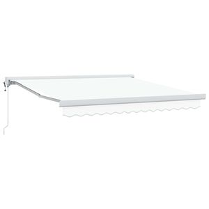 vidaXL Markiza wysuwana Biały 300 x 250 x 165 cm Tkanina i Metal