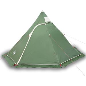 vidaXL Namiot turystyczny typu tipi, 5-os., zielony, wodoszczelny