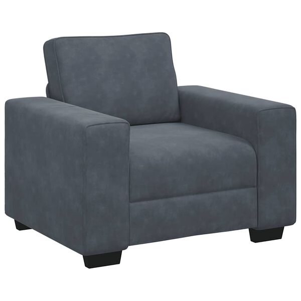 vidaXL Sofa Fotel Ciemnoszary 100x77x82 cm Aksamit