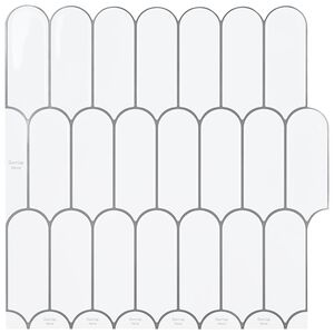 vidaXL Płytka z Pi&oacute;r 50 pcs Biały szary 30 x 30 cm Poliuretan i PET