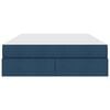 vidaXL Ł&oacute;żko z miejscem na przechowywanie i materacem Niebieski