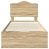 vidaXL Ramka ł&oacute;żka Dąb Sonoma 75 x 190 cm Drewno inżynieryjne