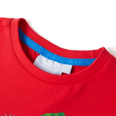 Koszulka dziecięca z krótkimi rękawami, czerwona, 92