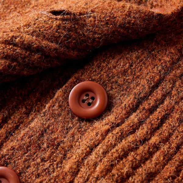 Kardigan dziecięcy z dzianiny, koniakowy, 104