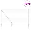 vidaXL Ogrodzenie z słupkiem Srebrny 1,4 x 10 m Stal