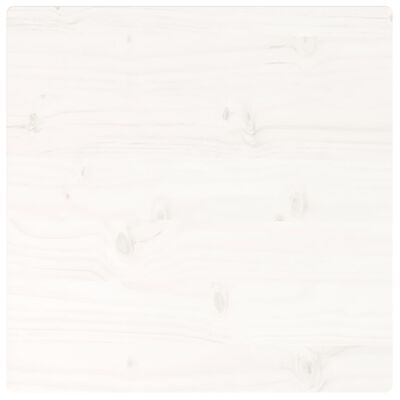 vidaXL Blat stołu, biały, 50x50x2,5cm, lite drewno sosnowe, kwadratowy