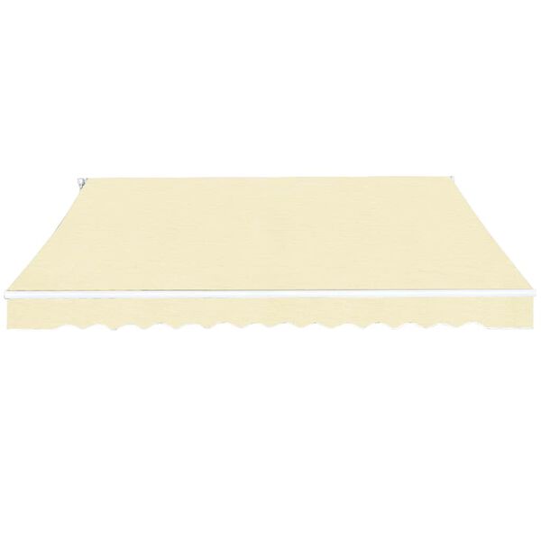 vidaXL Markiza zwijana ręcznie, 400 cm, kremowa