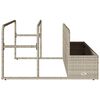 vidaXL Poolside Float Storage Jasnoszary 110x100x57 cm Polirattan