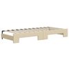 vidaXL Sofa rozsuwana z szufladami, kremowa, 80x200 cm, tkanina
