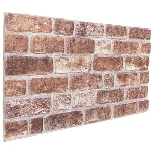 vidaXL Panele ścienne 10 szt. 100 x 50 cm brązowy Pianka EPS