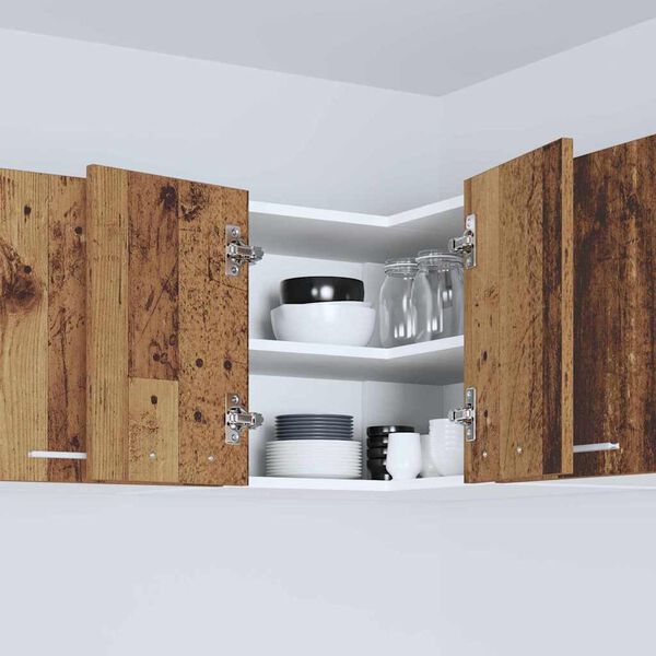 vidaXL Szafka wisząca Stare Drewno i Biały 57 x 57 x 40 cm