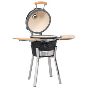 vidaXL Ceramiczny grill Kamado z wędzarnią, 33 cm
