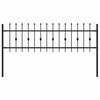 vidaXL Ogrodzenie z kolcami ASTEN 200 x 110 cm Stal malowana proszkowo
