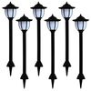 vidaXL Lampy solarne do ogrodu, 6 szt., LED, czarne