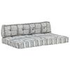 vidaXL Sofa z poduszek na paletę, tkanina, szary patchwork