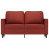 vidaXL 2-osobowa sofa, winna czerwień, 120 cm, sztuczna sk&oacute;ra