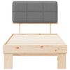 vidaXL Ramka ł&oacute;żka z tapicerowanym wezgłowiem Jasnoszary 90 x 190 cm