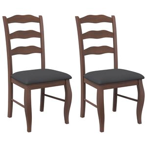 vidaXL Krzesła do jadalni z poduszkami 2 szt. lite drewno gumowe