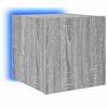 vidaXL Ścienne szafki TV z LED, 2 szt, szary dąb sonoma, 30,5x35x30 cm