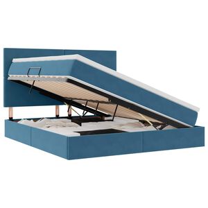 vidaXL Ł&oacute;żko z miejscem na przechowywanie i materacem 160 x 200 cm