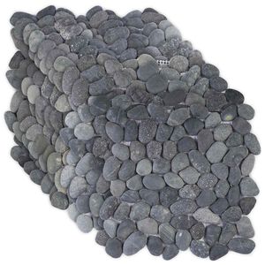 vidaXL Płytki Pebble Szary 30 x 30 cm Kamień rzeczny