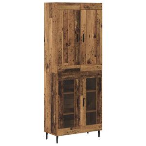 vidaXL Highboard 2 pcs Stare drewno Materiał drewnopochodny