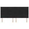 vidaXL Wezgłowie LED Czarny 200 cm Sk&oacute;ra ekologiczna
