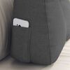 vidaXL Poduszka na plecy Ciemnoszary 60 x 24 x 50 cm tkanina