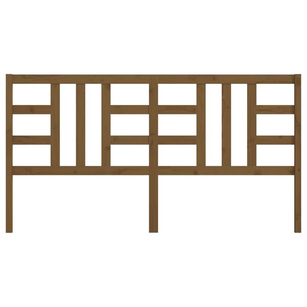 vidaXL Wezgłowie ł&oacute;żka, miodowy brąz, 206x4x100 cm, drewno sosnowe