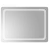 vidaXL Lustro łazienkowe z LED, 80x60 cm