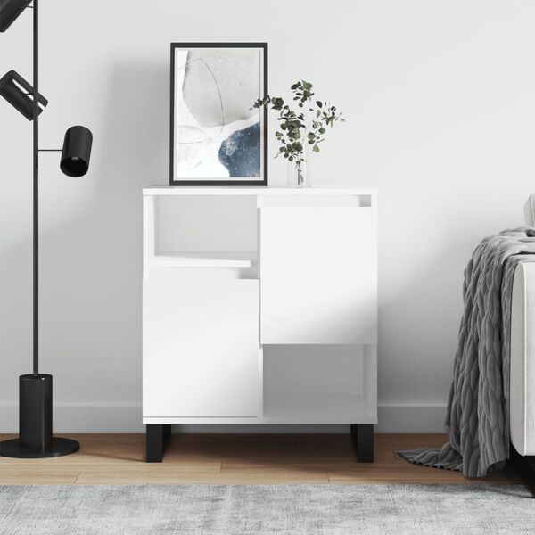 vidaXL Komoda, biała, 60x35x70 cm, materiał drewnopochodny