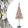 vidaXL Choinka z 150 diodami LED z podstawą Biały 120 cm PE i stal