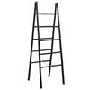 vidaXL Dwustronna drabina na koc Czarny 50 x 50 x 159 cm Bambus
