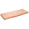vidaXL Blat do łazienki, jasnobrązowy, 100x40x(2-6) cm, lite drewno