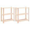 vidaXL Regały z 3 p&oacute;łkami, 2 szt., 80x38x90 cm, sosna, 150 kg