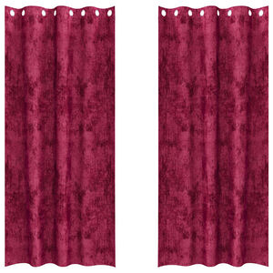 vidaXL Zasłony z weluru 2 pcs czerwone wino 245 x 140 cm Aksamit