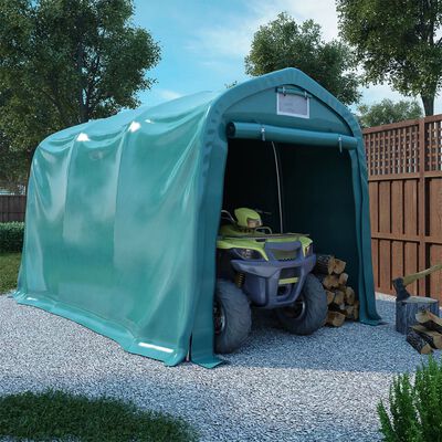 vidaXL Namiot garażowy z PVC, 2,4 x 3,6 m, zielony