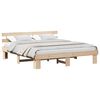 vidaXL Ramka ł&oacute;żka Naturalny 200 x 200 cm Lite drewno sosnowe