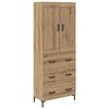 vidaXL Highboard 2 pcs Dąb rzemieślniczy Materiał drewnopochodny