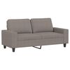 vidaXL Sofa 2-osobowa, kolor taupe, 140 cm, tapicerowana tkaniną