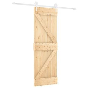 vidaXL Drzwi przesuwne Naturalne i białe 70 x 210 cm